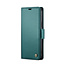 CaseMe - Hoesje geschikt voor Apple iPhone 16 - Retro Wallet Book Case - Met Magnetische Sluiting - Groen