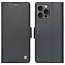 CaseMe - Hoesje geschikt voor Apple iPhone 16 Pro - Retro Wallet Book Case - Met Magnetische Sluiting - Zwart