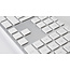 LMP - Bedraad Aluminium Toetsenbord voor Windows met dubbele USB aansluiting en numeriek keyboard - 110 keys - QWERTZ (CH) - Zilver/Wit