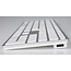 LMP - Bedraad Aluminium Toetsenbord voor Windows met dubbele USB aansluiting en numeriek keyboard - 110 keys - QWERTZ (CH) - Zilver/Wit