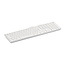 LMP - Bedraad Aluminium Toetsenbord voor Windows met dubbele USB aansluiting en numeriek keyboard - 110 keys - QWERTZ (CH) - Zilver/Wit