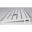LMP Bedraad Aluminium Toetsenbord voor Windows – Dubbele USB 2.0 Poorten – Numeriek Keyboard – 110 Toetsen – AZERTY (FR) Indeling – Zilver/Wit