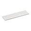 LMP Bedraad Aluminium Toetsenbord voor Windows – Dubbele USB 2.0 Poorten – Numeriek Keyboard – 110 Toetsen – AZERTY (FR) Indeling – Zilver/Wit