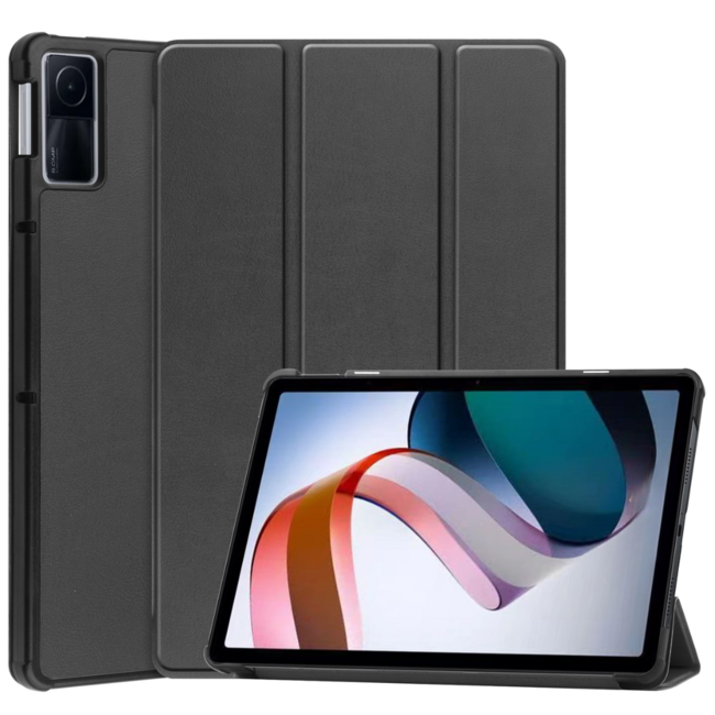 Case2go - Hoes geschikt voor Xiaomi Redmi Pad - 10.6 inch Book Case - Auto Sleep/Wake Up functie - Zwart
