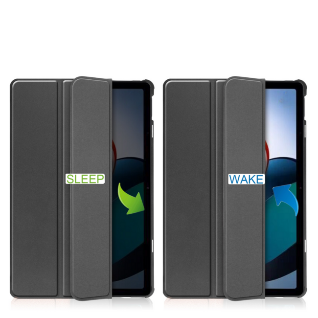 Case2go - Hoes geschikt voor Xiaomi Redmi Pad - 10.6 inch Book Case - Auto Sleep/Wake Up functie - Zwart