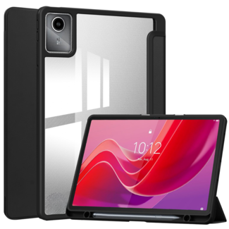 Case2go Case2go - Tablet hoes geschikt voor Xiaomi Redmi Pad SE (2023) - Acrylic Trifold case met Pencil houder - Zwart