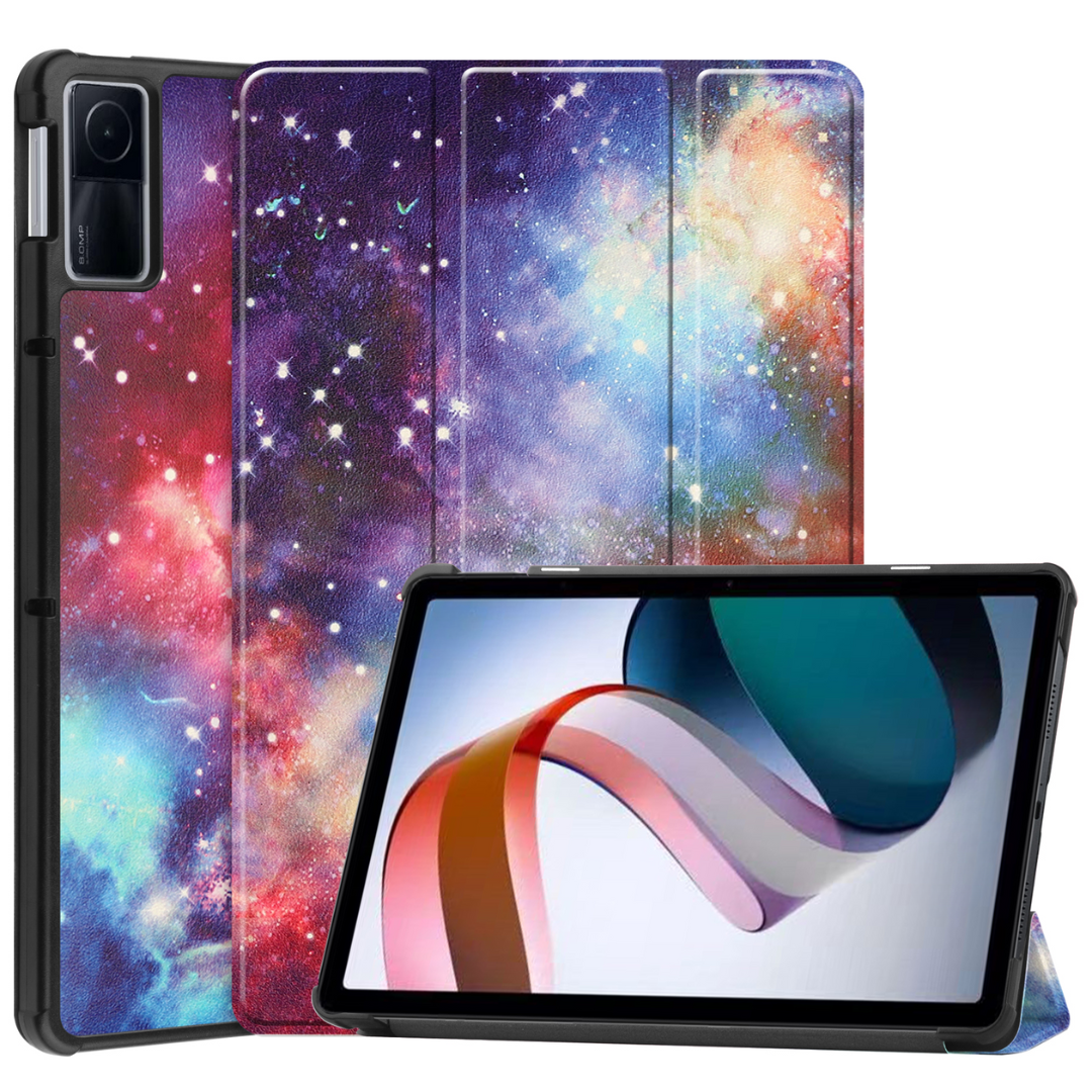 Case2go - Hoes geschikt voor Xiaomi Redmi Pad - 10.6 inch Book Case - Auto Sleep/Wake Up functie - Witte Bloesem afbeelding