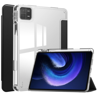 Case2go Case2go - Tablet hoes geschikt voor Xiaomi Pad 6 / Pad 6 Pro - Acrylic Trifold case met Pencil houder - Zwart