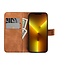 Case2go - Telefoonhoesje geschikt voor iPhone 16 - Wallet Book Case - Met Magnetische Sluiting - Bruin