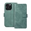 Case2go - Telefoonhoesje geschikt voor iPhone 16 Pro Max - Wallet Book Case - Met Magnetische Sluiting - Groen