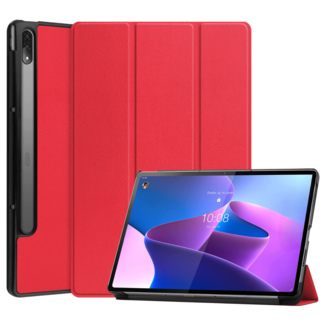 Case2go Case2go - Tablet hoes geschikt voor Lenovo Tab P12 Pro - 12.6 inch - Tri-Fold Book Case - Auto Wake functie - Rood