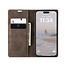 CaseMe - Telefoonhoesje geschikt voor Apple iPhone 16 Pro Max - Wallet Book Case - Met Magnetische Sluiting - Donker Bruin