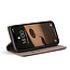 CaseMe - Telefoonhoesje geschikt voor Apple iPhone SE 2024 - Wallet Book Case - Met Magnetische Sluiting - Donker Bruin