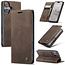 CaseMe - Telefoonhoesje geschikt voor Apple iPhone 16 - Wallet Book Case - Met Magnetische Sluiting - Donker Bruin