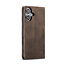 CaseMe - Telefoonhoesje geschikt voor Apple iPhone 16 - Wallet Book Case - Met Magnetische Sluiting - Donker Bruin