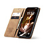 CaseMe - Telefoonhoesje geschikt voor Apple iPhone 16 Pro - Wallet Book Case - Met Magnetische Sluiting - Licht bruin