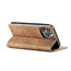 CaseMe - Telefoonhoesje geschikt voor Apple iPhone 16 Pro - Wallet Book Case - Met Magnetische Sluiting - Licht bruin