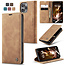 CaseMe - Telefoonhoesje geschikt voor Apple iPhone 16 Pro - Wallet Book Case - Met Magnetische Sluiting - Licht bruin