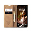 CaseMe - Telefoonhoesje geschikt voor Apple iPhone 16 Pro Max - Wallet Book Case - Met Magnetische Sluiting - Licht Bruin