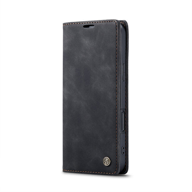 CaseMe - Telefoonhoesje geschikt voor Apple iPhone 16 Pro Max - Wallet Book Case - Met Magnetische Sluiting - Zwart