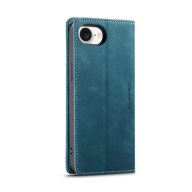 CaseMe - Telefoonhoesje geschikt voor Apple iPhone SE 2024 - Wallet Book Case - Met Magnetische Sluiting - Blauw