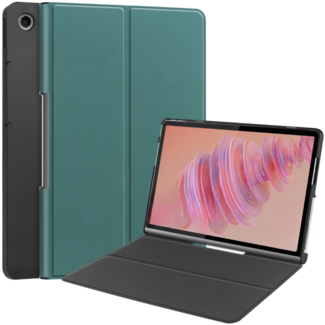 Case2go Case2go - Tablet hoes geschikt voor Lenovo Tab Plus (2024) - Book case - Met Stand - 11.5 Inch - Donkergroen