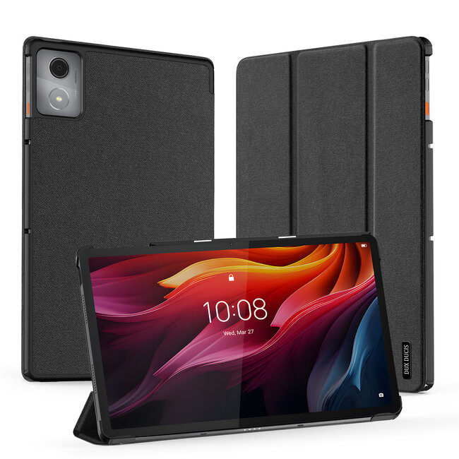 Dux Ducis - Tablet hoes geschikt voor Lenovo Tab K11 Plus - Domo Tri-fold Case - Auto Wake/Sleep functie - Zwart