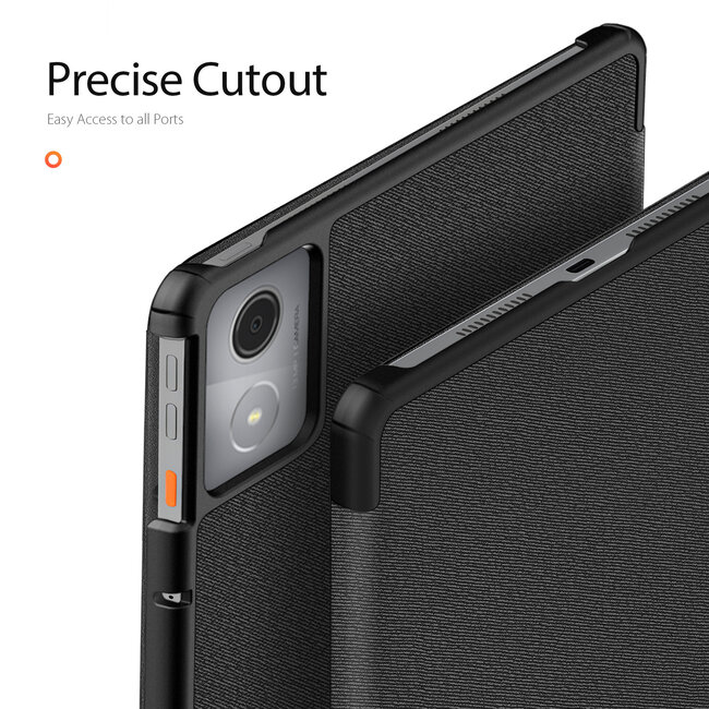 Dux Ducis - Tablet hoes geschikt voor Lenovo Tab K11 Plus - Domo Tri-fold Case - Auto Wake/Sleep functie - Zwart