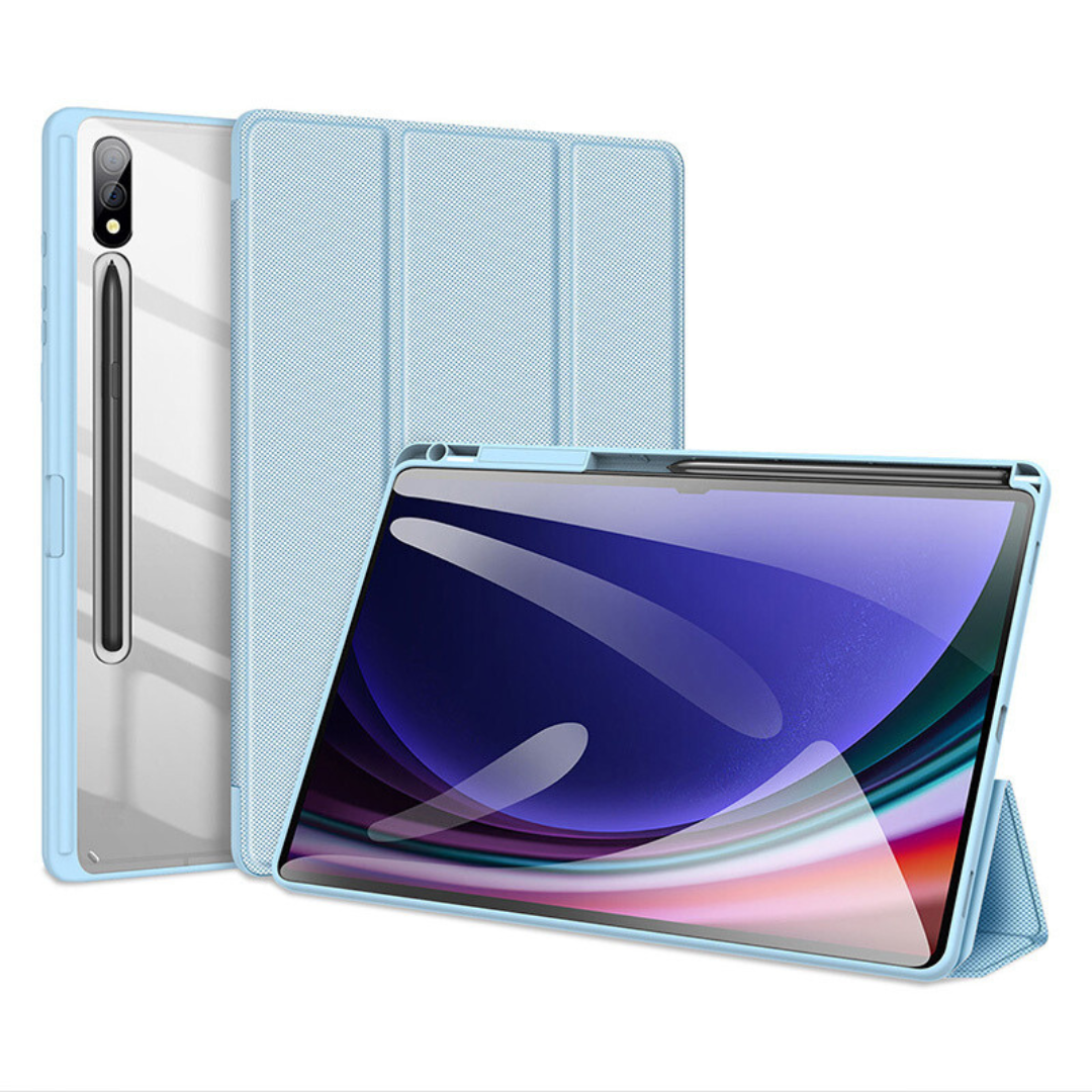 Dux Ducis - Tablet hoes geschikt voor Samsung Galaxy Tab S10 Plus (2024) - Toby Series - Auto Wake/Sleep functie - Met Pencil houder - Blauw afbeelding