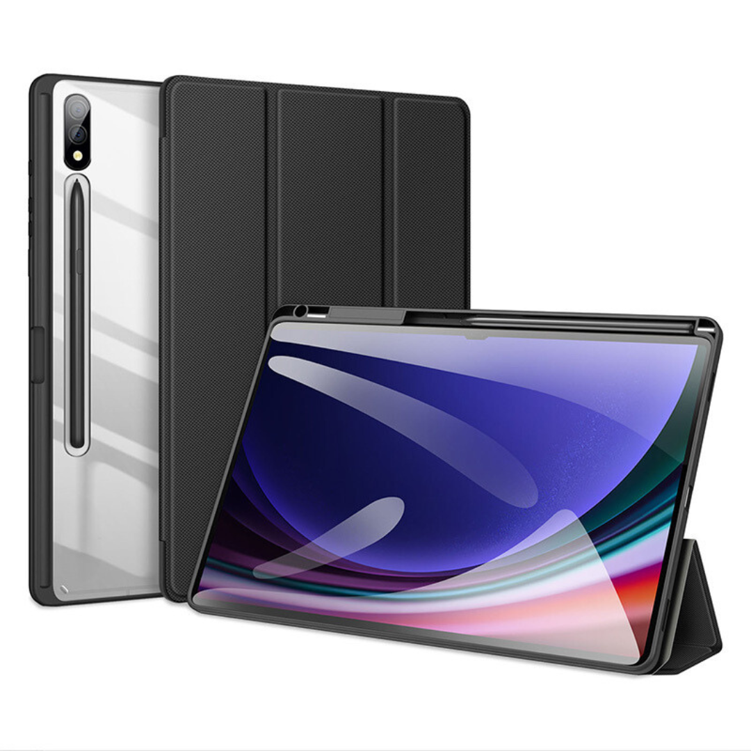 Dux Ducis - Tablet hoes geschikt voor Samsung Galaxy Tab S10 Plus (2024) - Toby Series - Auto Wake/Sleep functie - Met Pencil houder - Zwart afbeelding