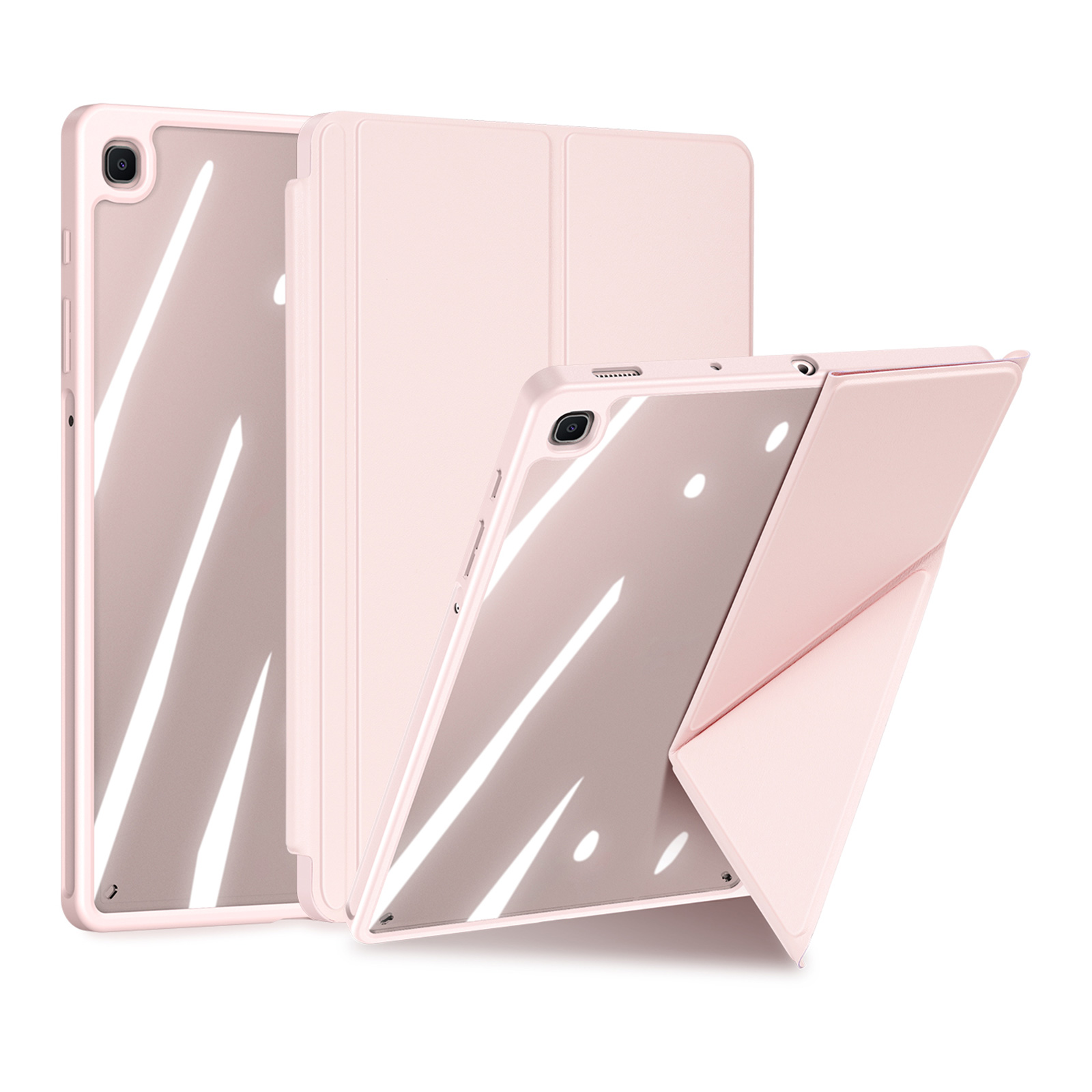 Dux Ducis - Hoes geschikt voor Samsung Galaxy Tab S10 Plus (2024) - Magneet sluiting - Auto Sleep/Wake functie - Met Pencil houder - Roze afbeelding