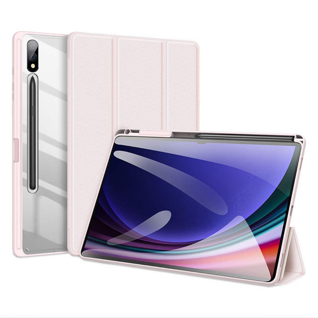 Dux Ducis - Tablet hoes geschikt voor Samsung Galaxy Tab S10 Plus (2024) - Toby Series - Auto Wake/Sleep functie - Met Pencil houder - Roze afbeelding