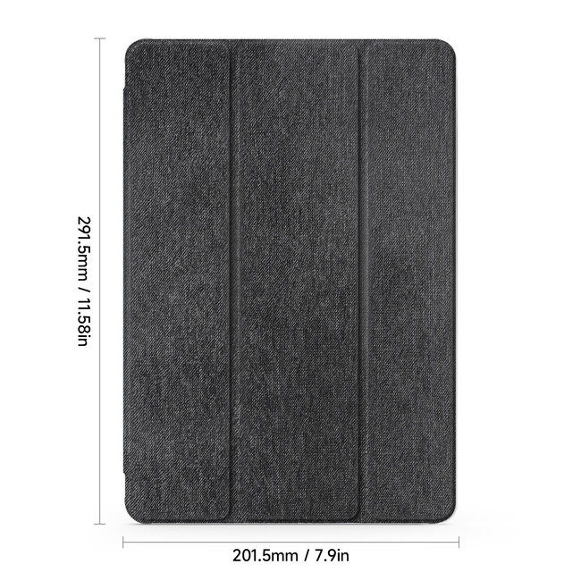 Dux Ducis - Tablet hoes geschikt voor Samsung Galaxy Tab S9/S9 FE Plus - Toby Series - Auto Wake/Sleep functie - Met Pencil houder - Zwart