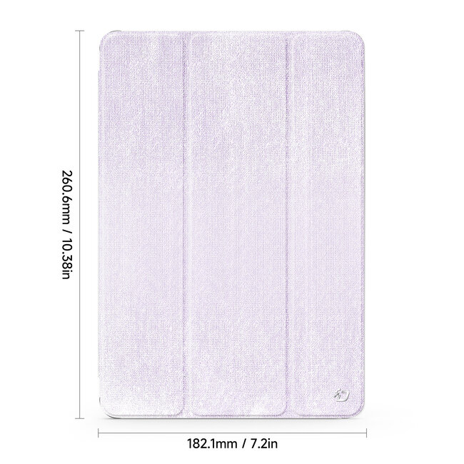 Dux Ducis - Tablet hoes geschikt voor Samsung Galaxy Tab S9/S9 FE - Toby Series - Auto Wake/Sleep functie - Met Pencil houder - Paars