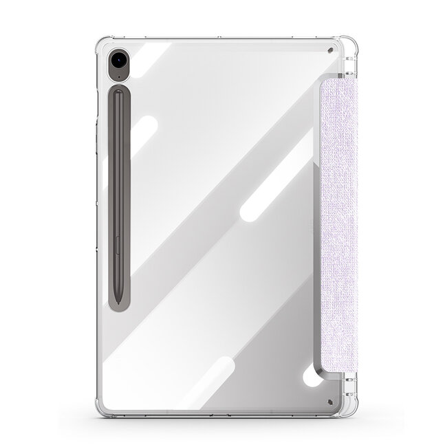 Dux Ducis - Tablet hoes geschikt voor Samsung Galaxy Tab S9/S9 FE - Toby Series - Auto Wake/Sleep functie - Met Pencil houder - Paars