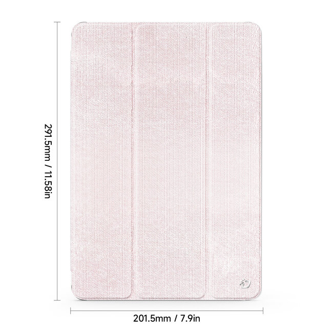 Dux Ducis - Tablet hoes geschikt voor Samsung Galaxy Tab S9/S9 FE Plus - Toby Series - Auto Wake/Sleep functie - Met Pencil houder - Roze