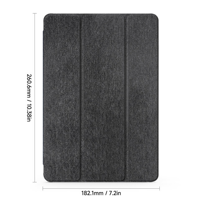 Dux Ducis - Tablet hoes geschikt voor Samsung Galaxy Tab S9/S9 FE - Toby Series - Auto Wake/Sleep functie - Met Pencil houder - Zwart