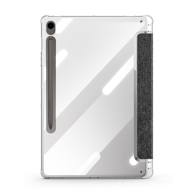 Dux Ducis - Tablet hoes geschikt voor Samsung Galaxy Tab S9/S9 FE - Toby Series - Auto Wake/Sleep functie - Met Pencil houder - Zwart