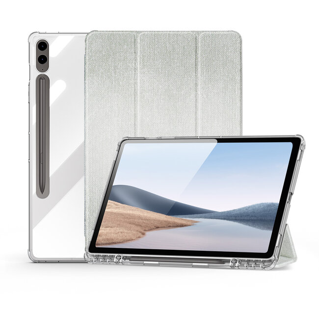 Dux Ducis - Tablet hoes geschikt voor Samsung Galaxy Tab S9/S9 FE Plus - Toby Series - Auto Wake/Sleep functie - Met Pencil houder - Groen