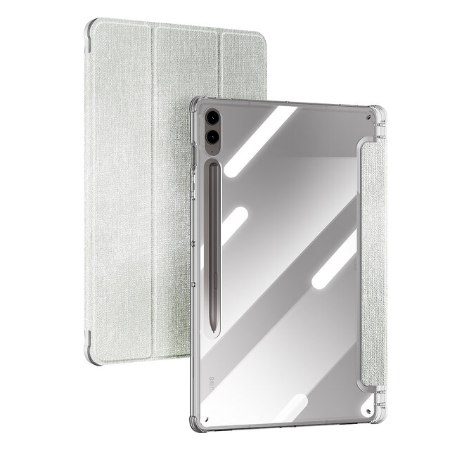 Dux Ducis - Tablet hoes geschikt voor Samsung Galaxy Tab S9/S9 FE Plus - Toby Series - Auto Wake/Sleep functie - Met Pencil houder - Groen