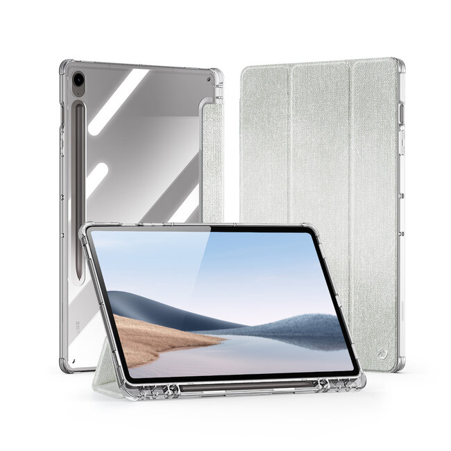 Dux Ducis - Tablet hoes geschikt voor Samsung Galaxy Tab S9/S9 FE - Toby Series - Auto Wake/Sleep functie - Met Pencil houder - Groen