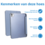 Case2go - Tablet hoes geschikt voor Apple iPad Pro 11 (2025) / Apple iPad Pro 11 (2024) - Tri-fold Frosted Case met Auto/Wake Functie - Met Pencilhouder - 11 inch - Paars