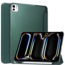 Case2go Case2go - Tablet hoes geschikt voor Apple iPad Pro 13 (2024) - Tri-fold Frosted Case met Auto/Wake Functie - Met Pencilhouder - 13 inch - Donkergroen