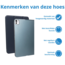 Case2go - Tablet hoes geschikt voor Apple iPad Pro (2024) - Tri-fold Frosted Case met Auto/Wake Functie - Met Pencilhouder - 11 inch - Donkerblauw