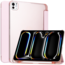 Case2go Case2go - Tablet hoes geschikt voor Apple iPad Pro (2024) - Tri-fold Frosted Case met Auto/Wake Functie - Met Pencilhouder - 11 inch - Rosé-goud