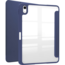 Case2go - Tablet hoes geschikt voor Apple iPad 10 10.9 (2022) - Transparante Case - Tri-fold Back Cover - Met Pencil Houder en Auto Wake/Sleep functie - Blauw