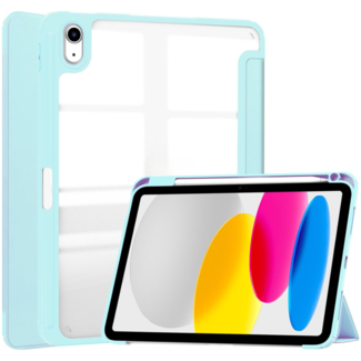 Case2go Case2go - Tablet hoes geschikt voor Apple iPad 11 (2025) A16 / Apple iPad 10.9 (2022) - Trifold case met Auto/Wake functie - Licht Blauw