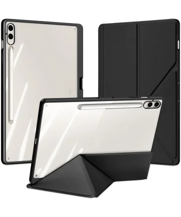 Dux Ducis - Hoes geschikt voor Samsung Galaxy Tab S9/S9 FE Plus - Magneet sluiting - Auto Sleep/Wake functie - Met Pencil houder - Zwart afbeelding