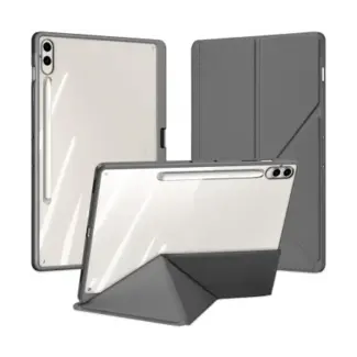 Dux Ducis Dux Ducis - Hoes geschikt voor Samsung Galaxy Tab S9/S9 FE Plus - Magneet sluiting - Auto Sleep/Wake functie - Met Pencil houder - Grijs