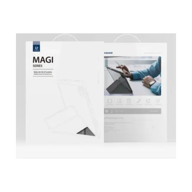 Dux Ducis - Hoes geschikt voor Samsung Galaxy Tab S9/S9 FE Plus - Magneet sluiting - Auto Sleep/Wake functie - Met Pencil houder - Grijs